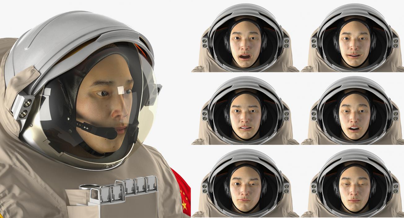 3D model Rigged Astronauts Collection 5