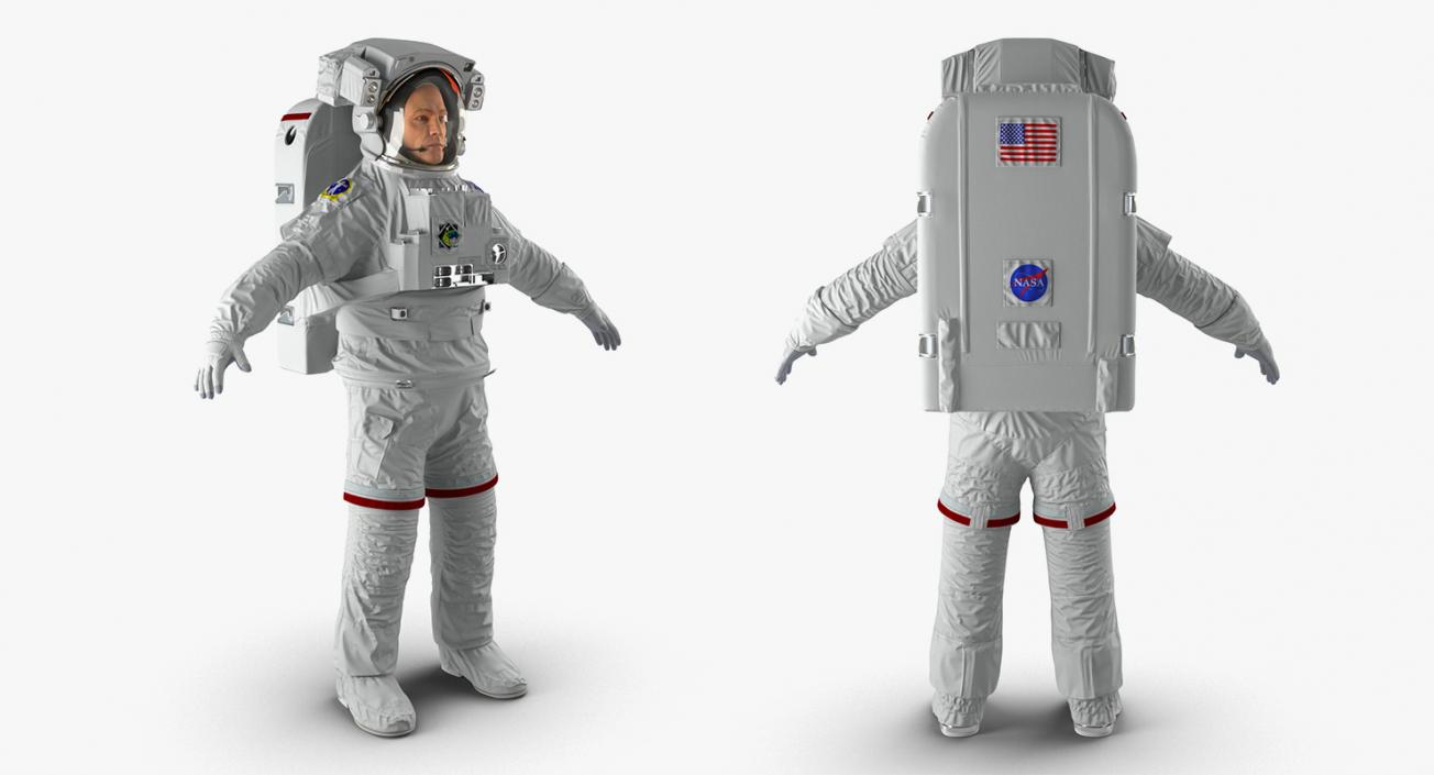 3D model Rigged Astronauts Collection 5