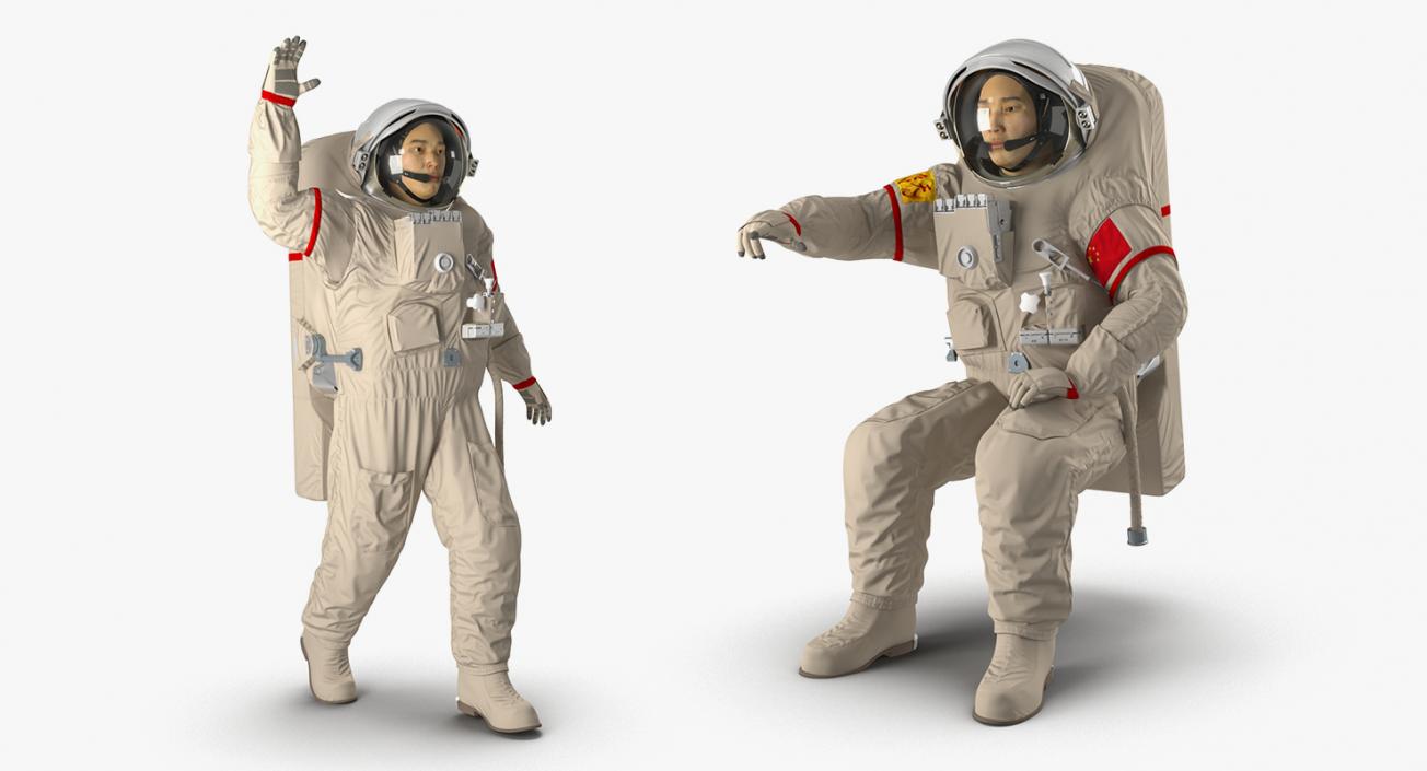 3D model Rigged Astronauts Collection 5