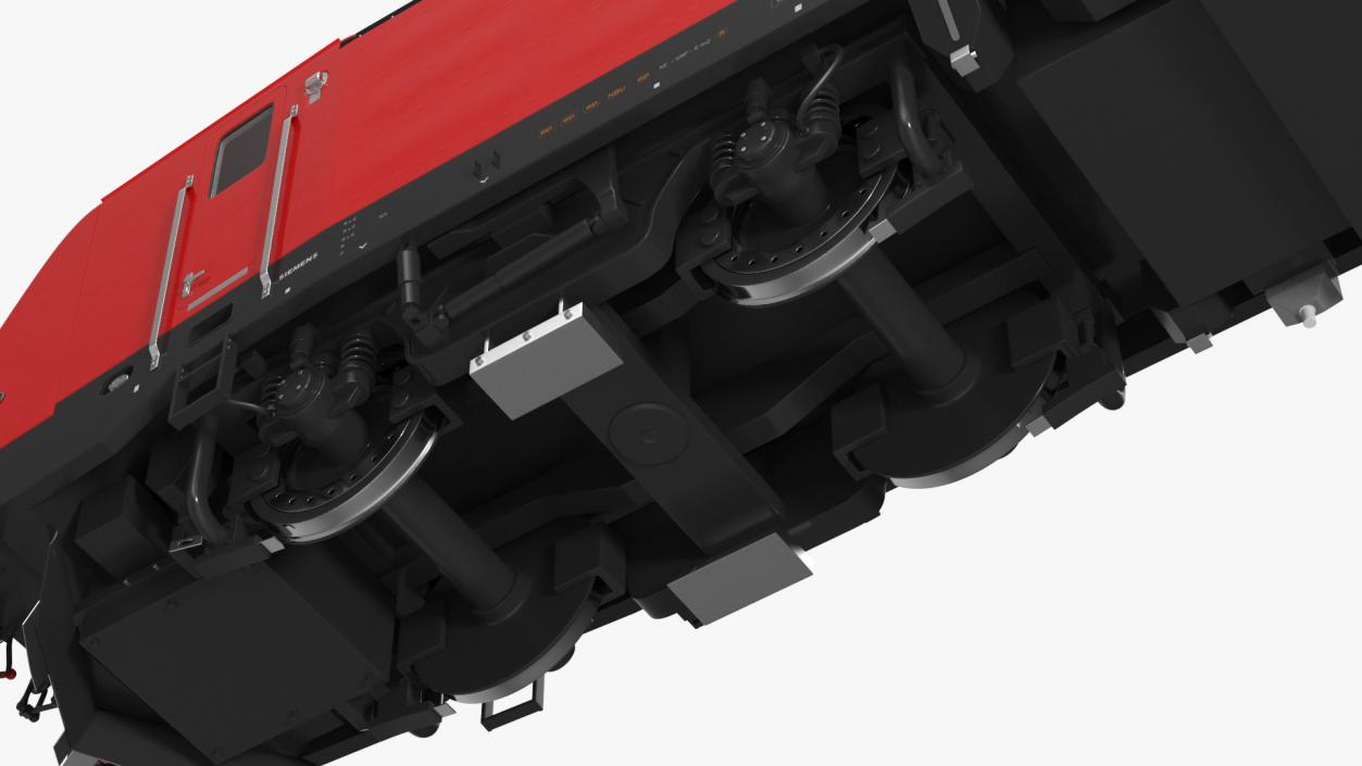 Siemens Mobility Vectron Locomotive Red 3D model