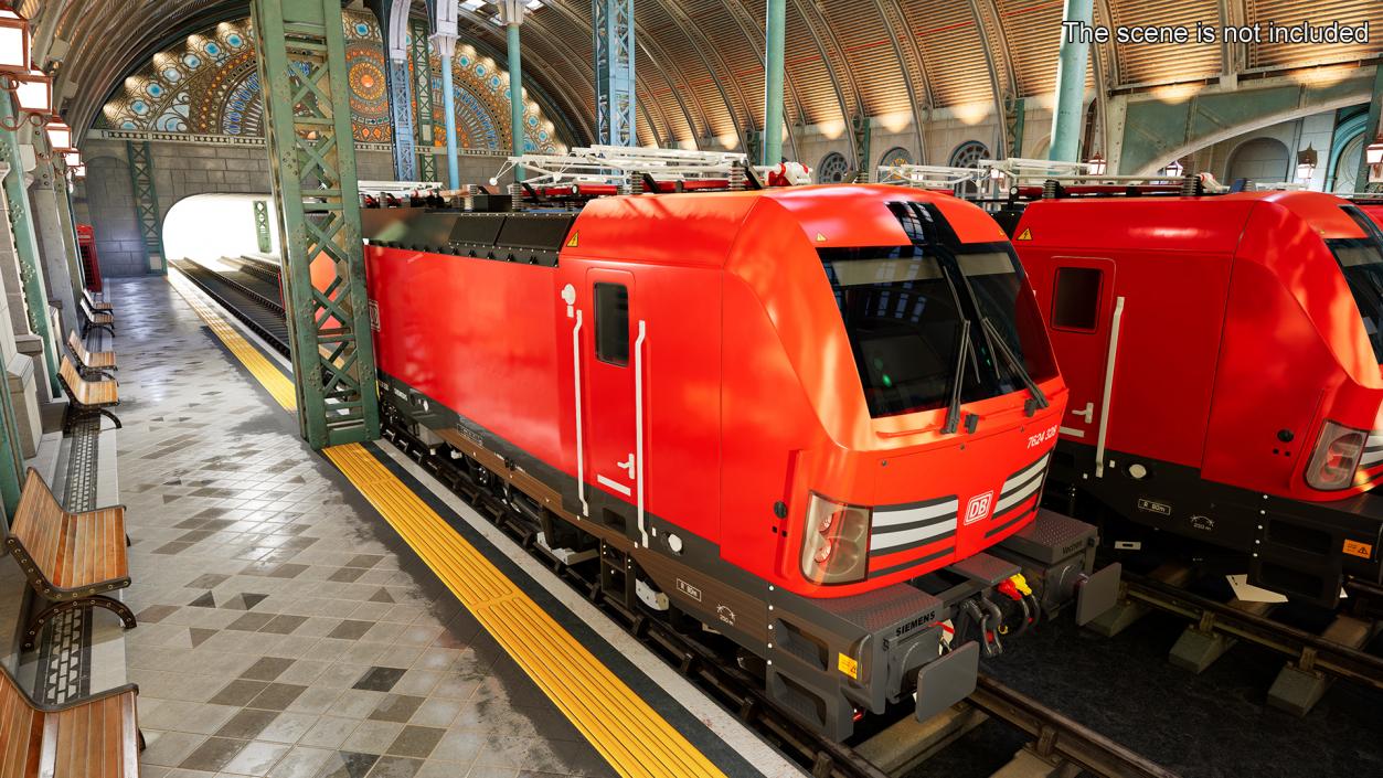 Siemens Mobility Vectron Locomotive Red 3D model