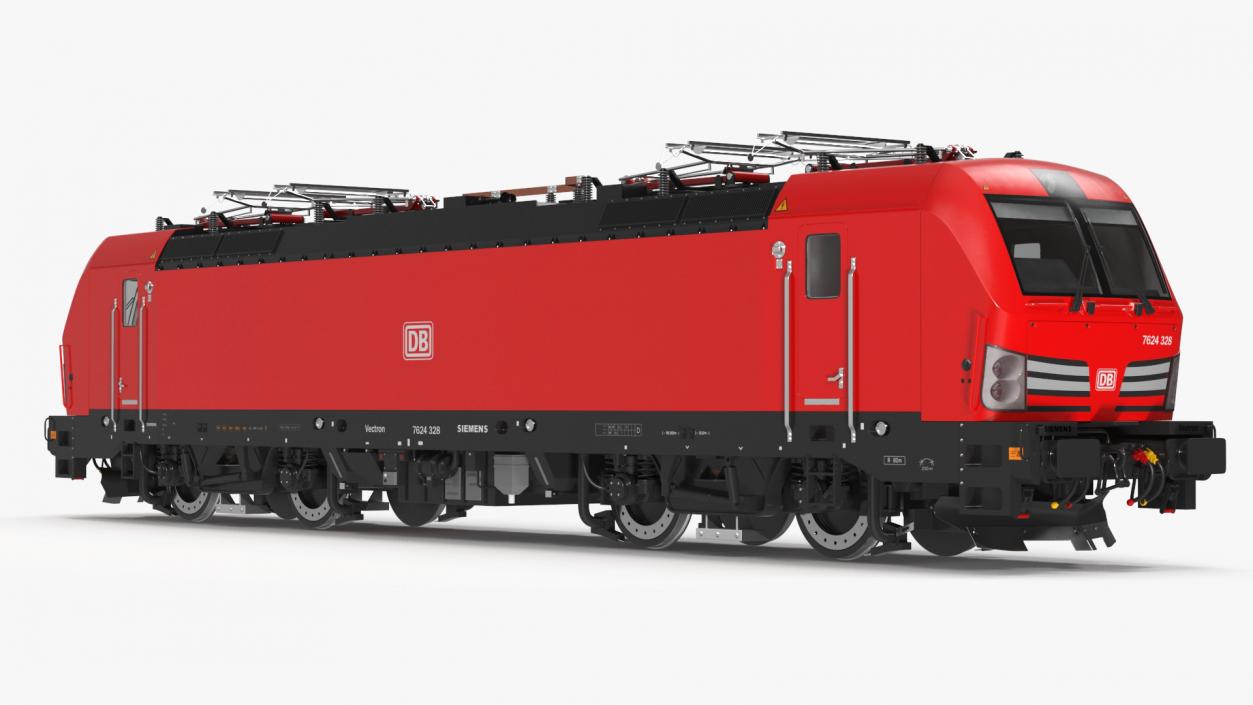 Siemens Mobility Vectron Locomotive Red 3D model