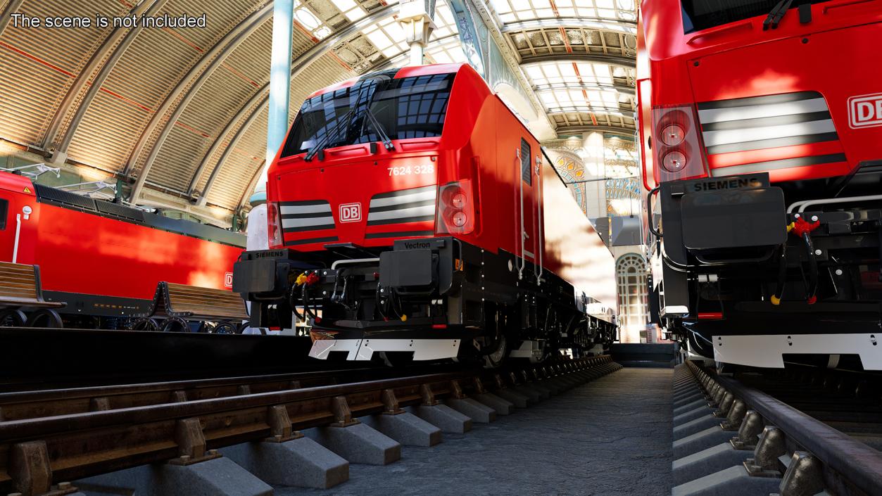 Siemens Mobility Vectron Locomotive Red 3D model