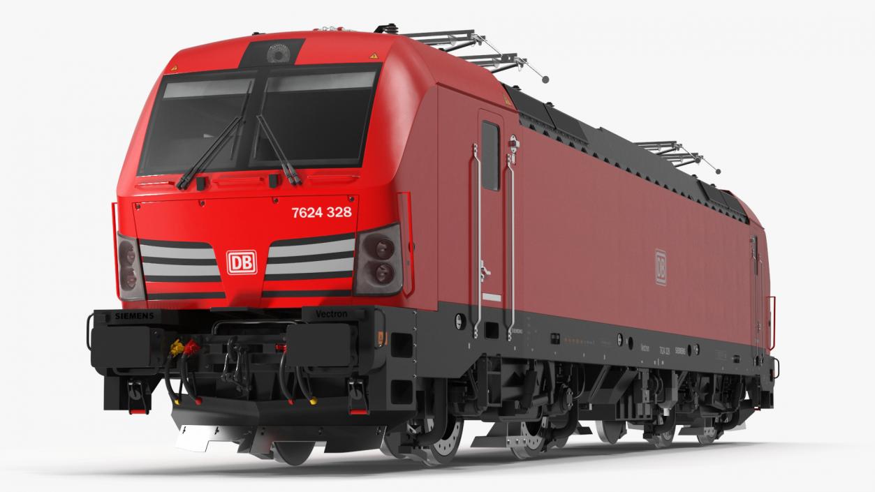 Siemens Mobility Vectron Locomotive Red 3D model