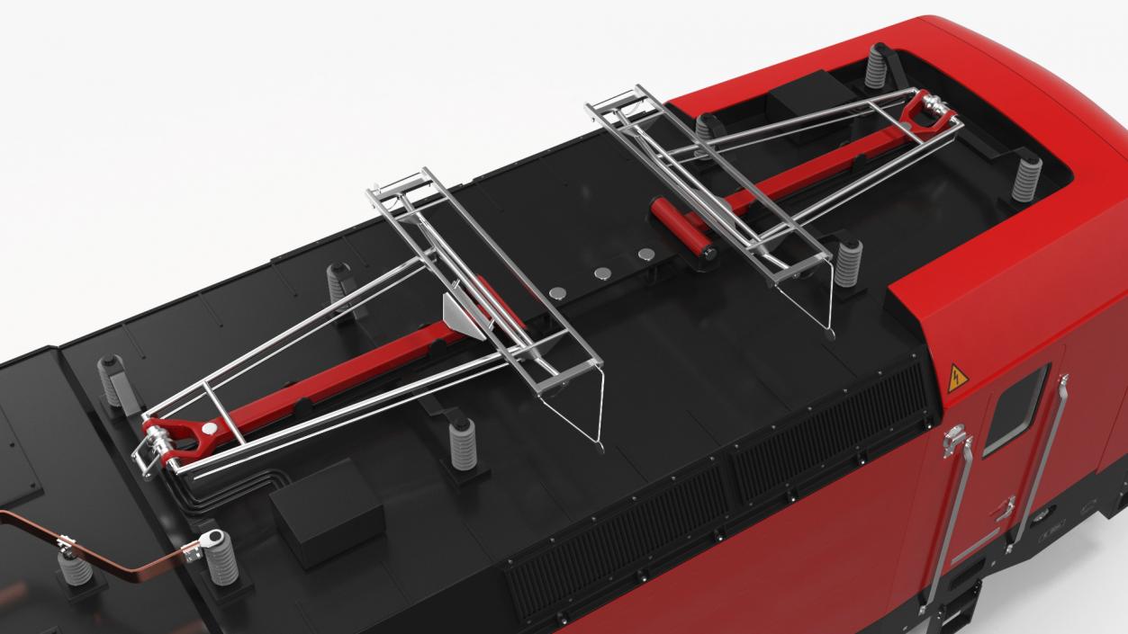 Siemens Mobility Vectron Locomotive Red 3D model