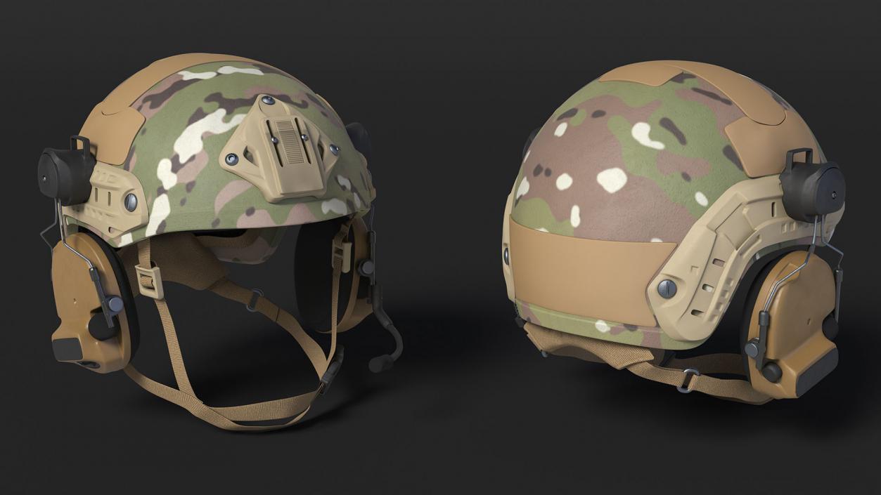 3D Tactical Gear Helmet Green Camo