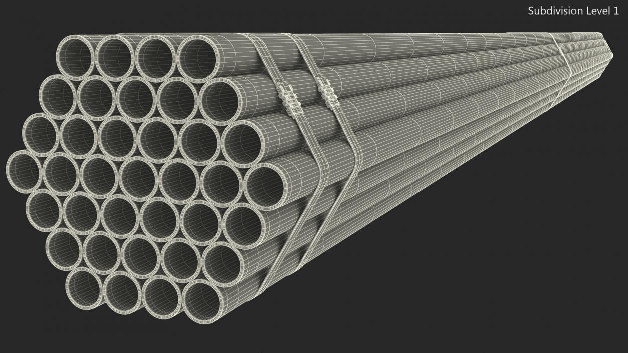 3D Plastic Pipes Bundle 6 Meters 2