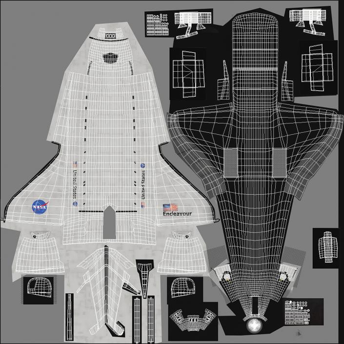 3D Nasa Space Shuttle Endeavour model