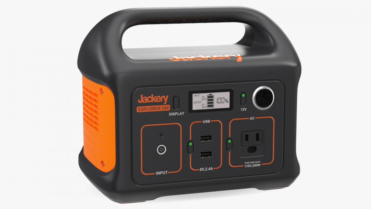 Jackery Power Station with Portable Solar Panel 3D