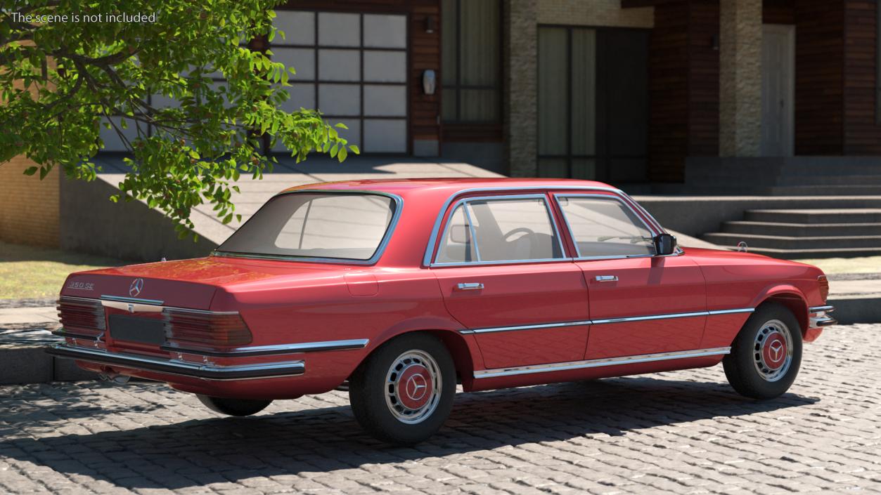 Mercedes Benz 350 SE Orange 3D