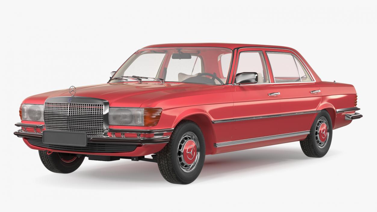 Mercedes Benz 350 SE Orange 3D