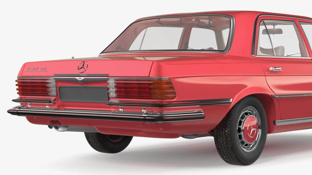 Mercedes Benz 350 SE Orange 3D