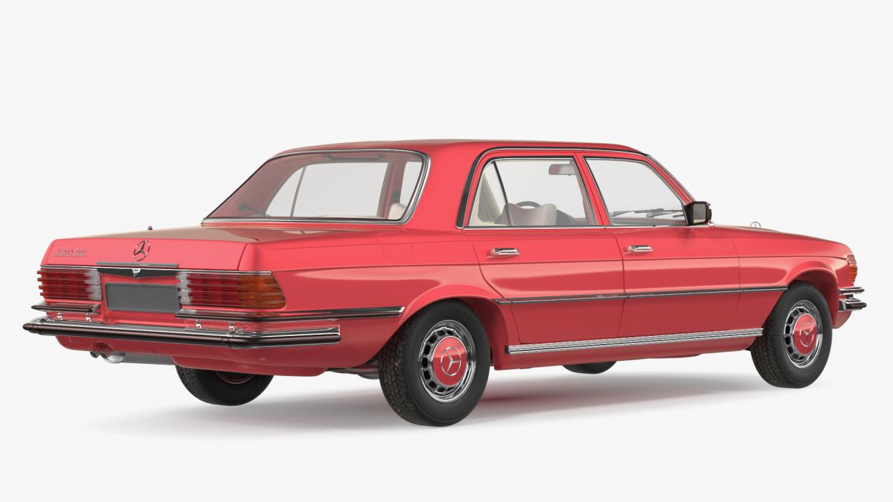 Mercedes Benz 350 SE Orange 3D