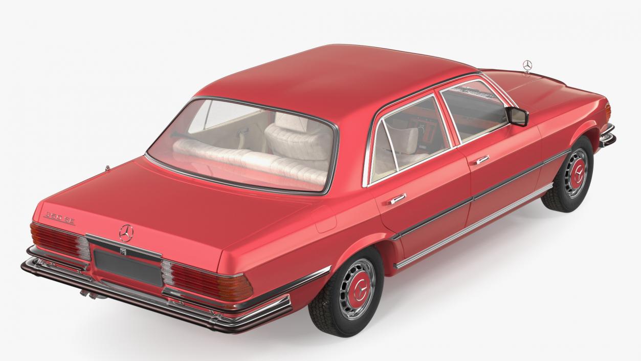 Mercedes Benz 350 SE Orange 3D