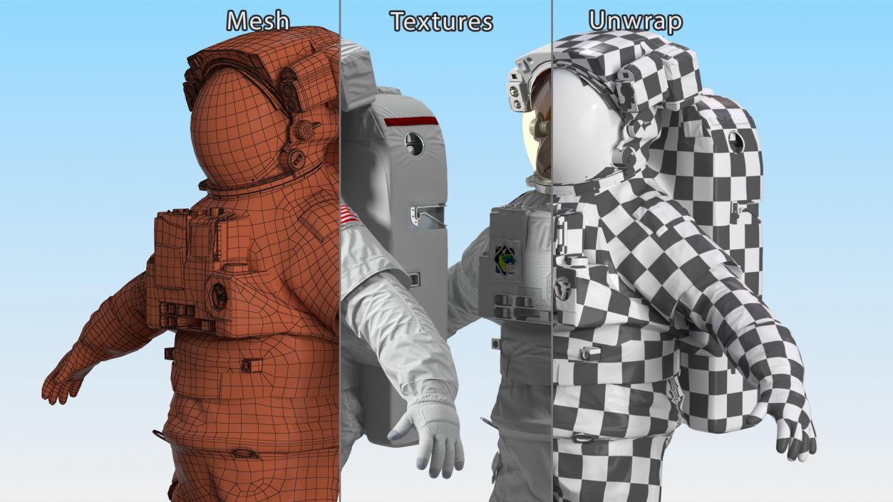 Astronaut Space Suit with Helmet 3D