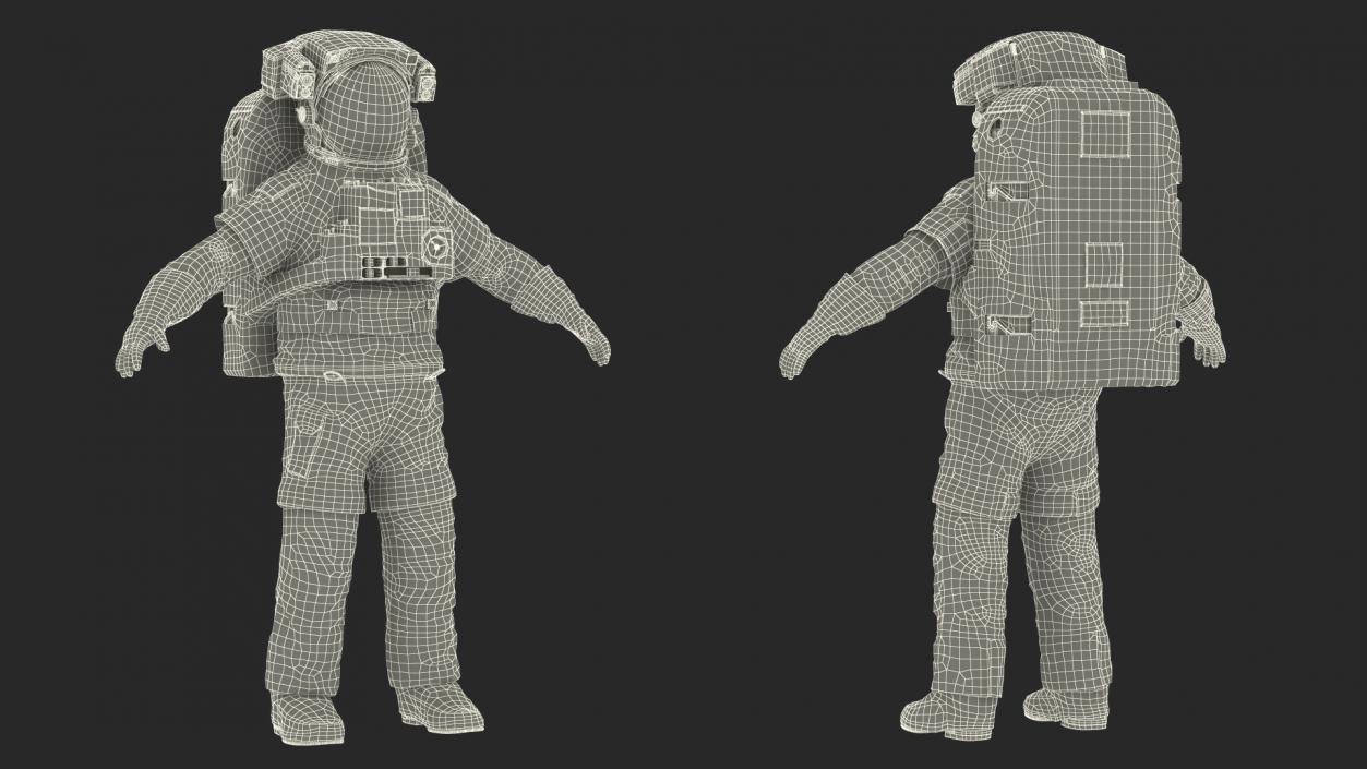 Astronaut Space Suit with Helmet 3D