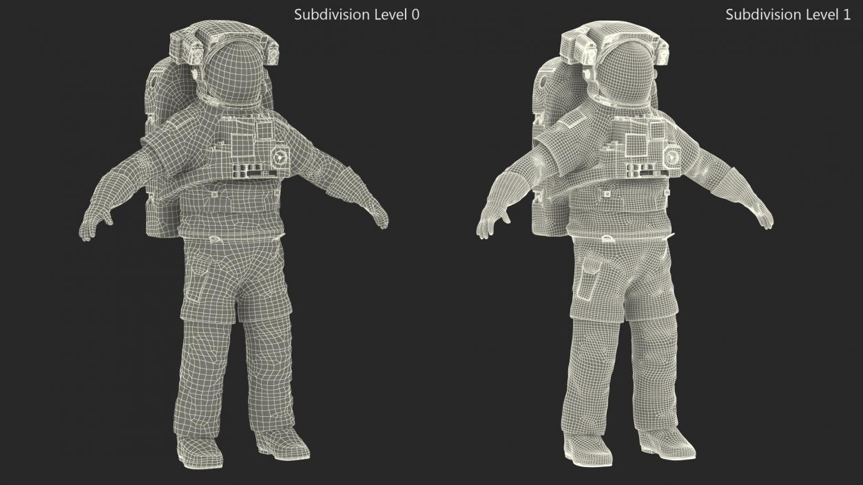 Astronaut Space Suit with Helmet 3D