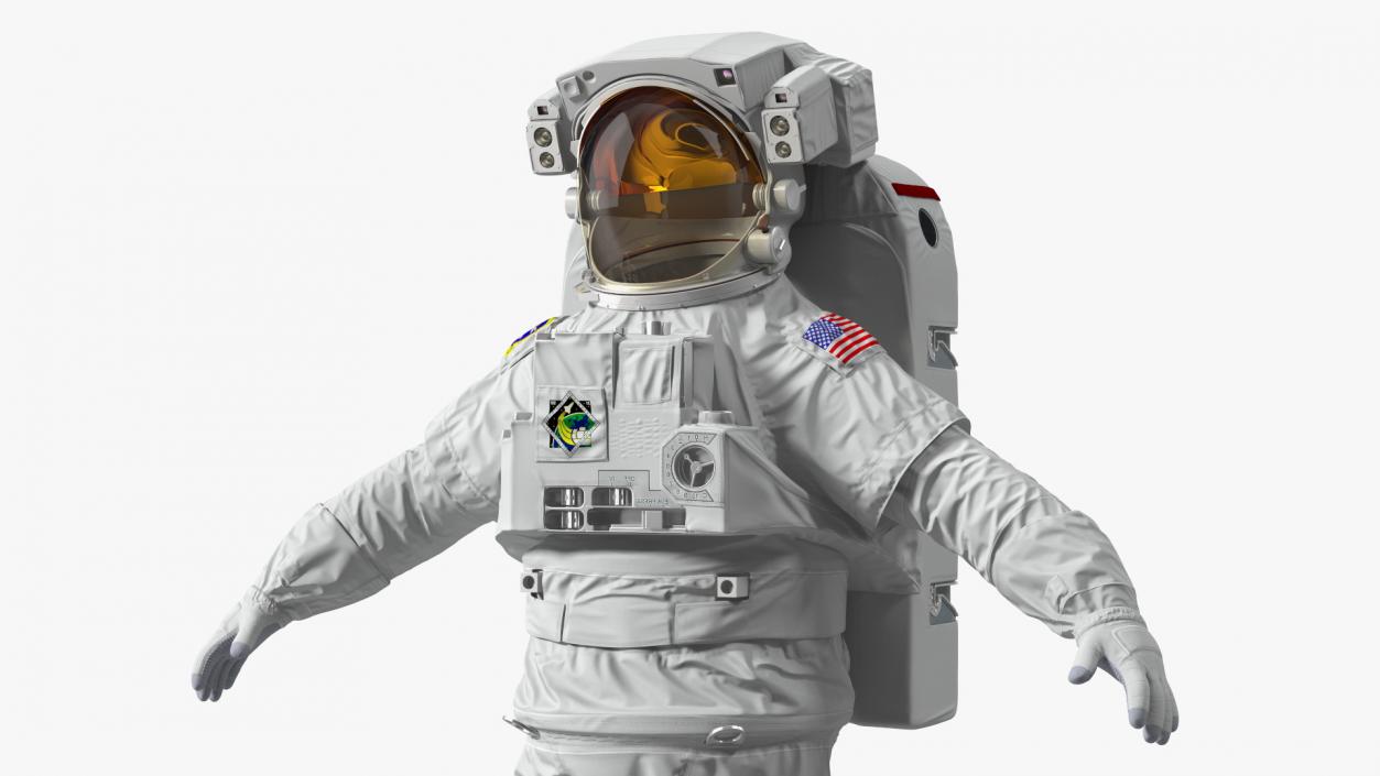 Astronaut Space Suit with Helmet 3D