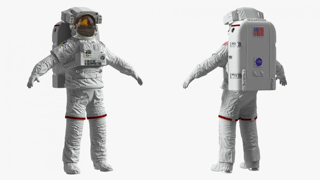 Astronaut Space Suit with Helmet 3D