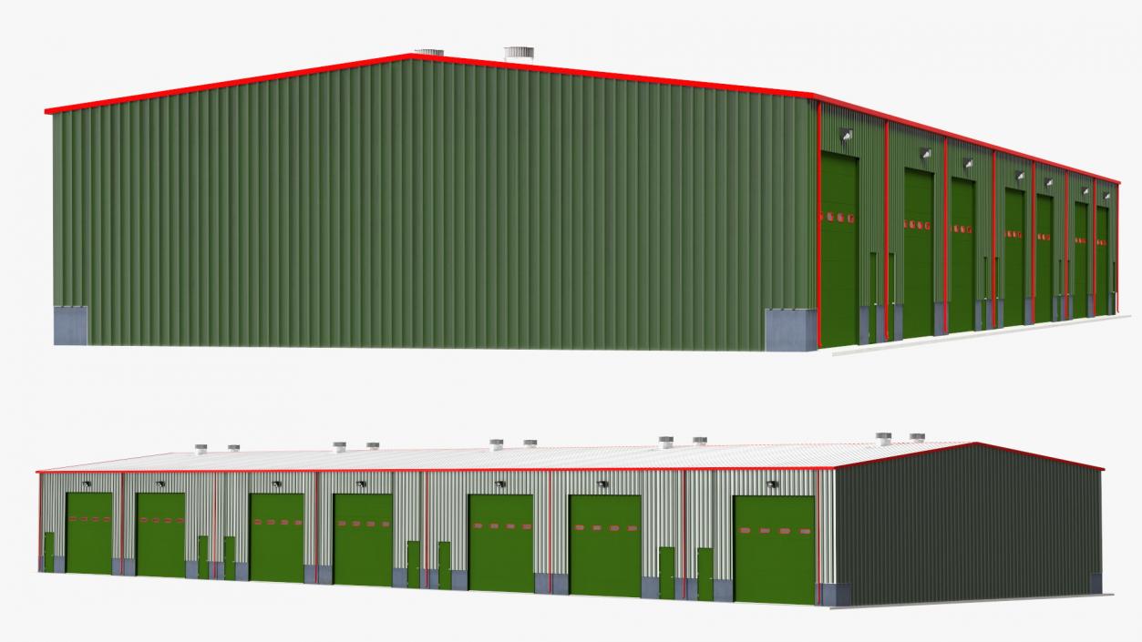 Warehouse Buildings Collection 3 3D