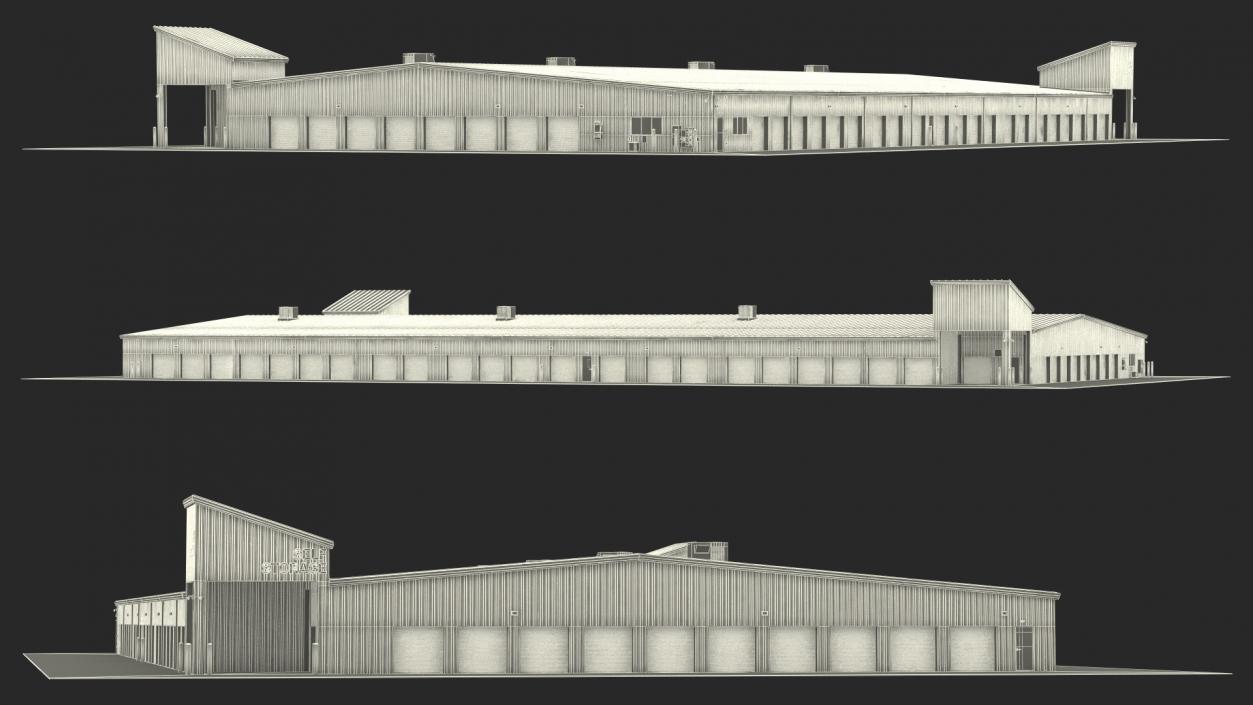 Warehouse Buildings Collection 3 3D