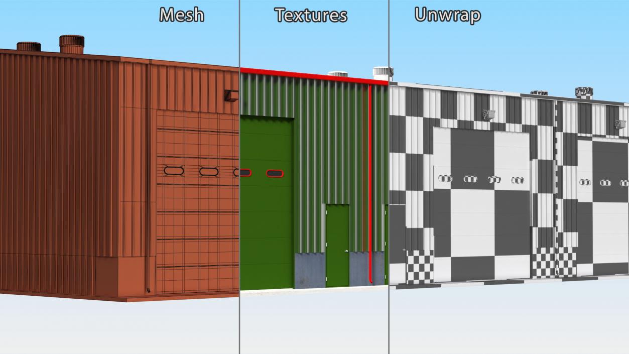 Warehouse Buildings Collection 3 3D