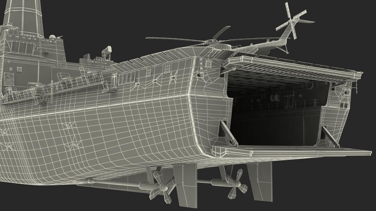 3D San Antonio Class with Sikorsky MH 53 Pave Low