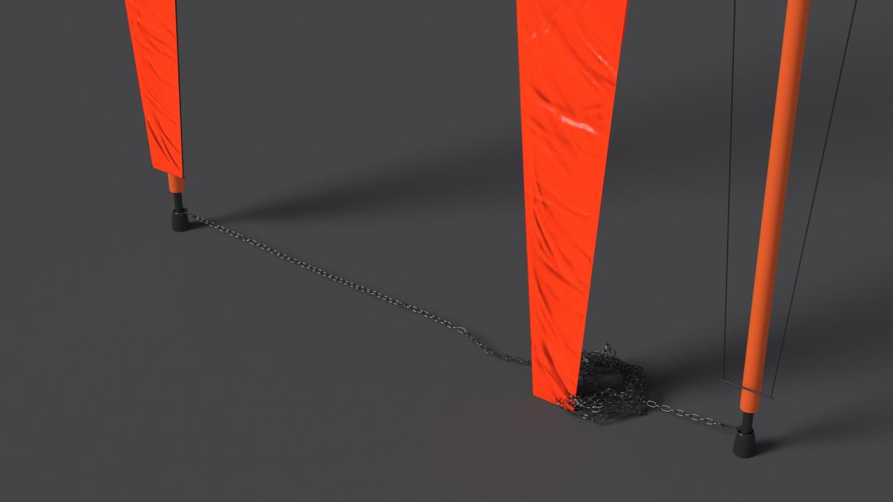 3D Football Down Markers Rigged model