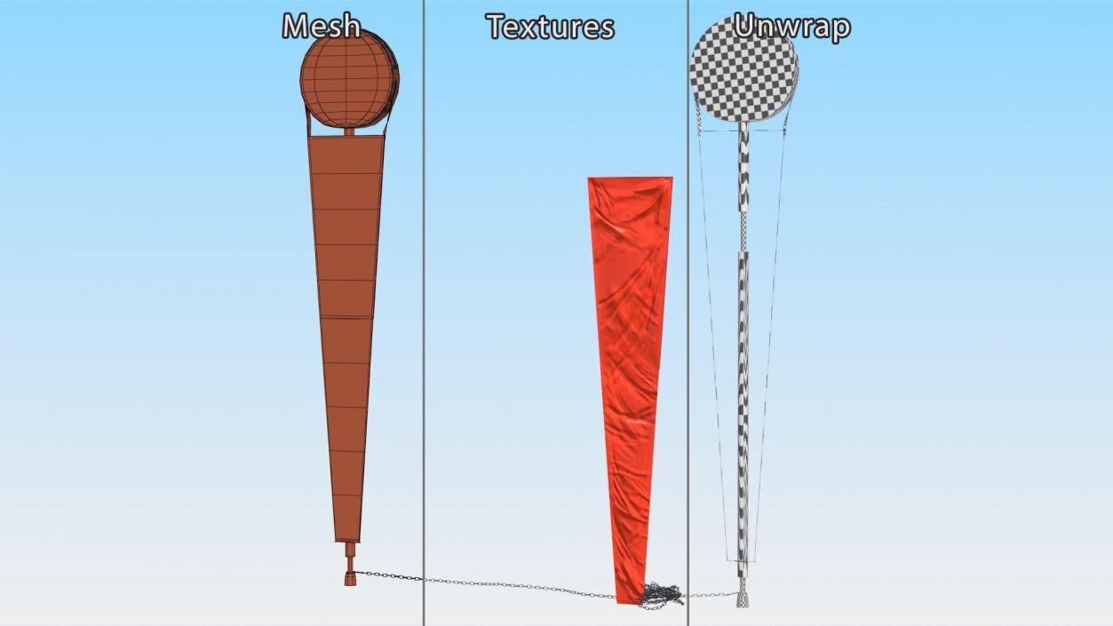 3D Football Down Markers Rigged model