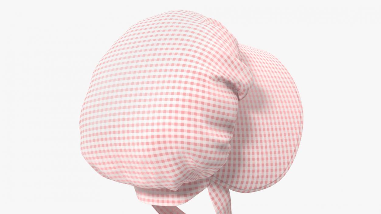 3D Cotton Bonnet Pink model