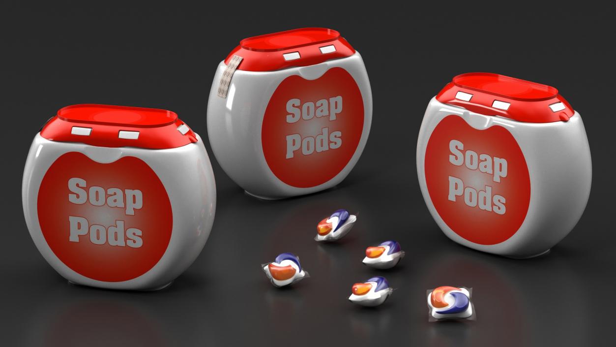 3D Detergent Soap Pods Pack 3