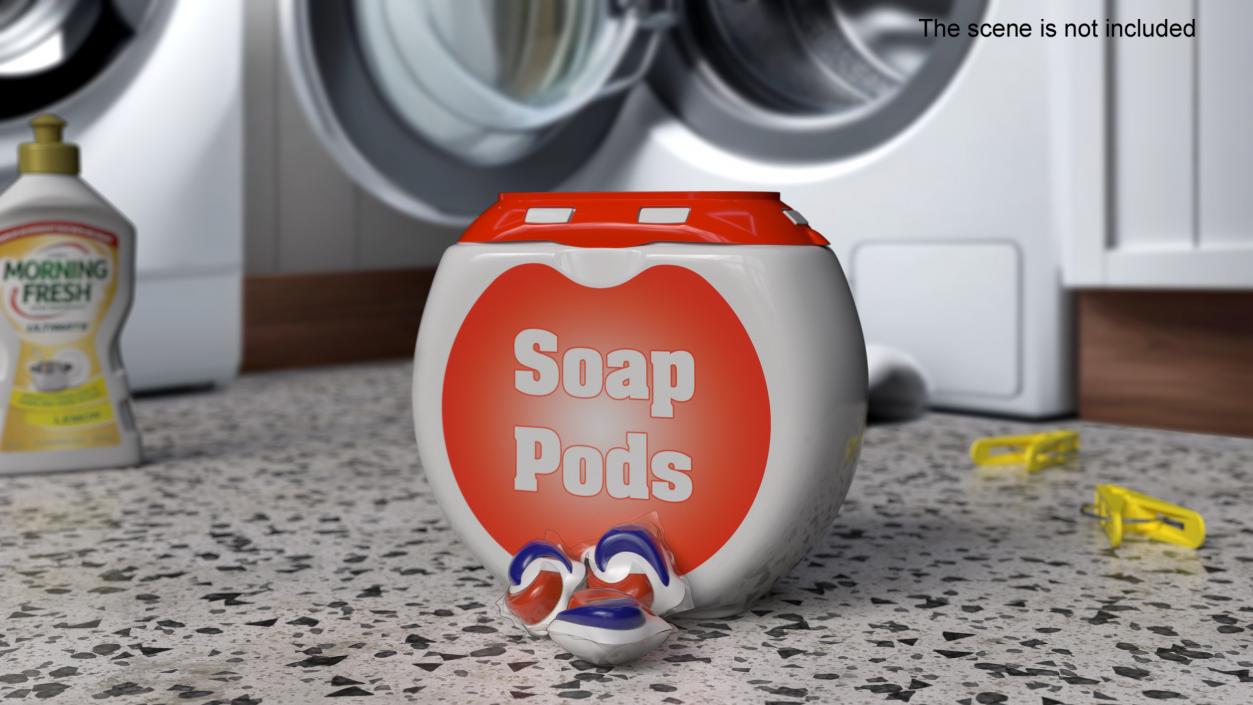 3D Detergent Soap Pods Pack 3