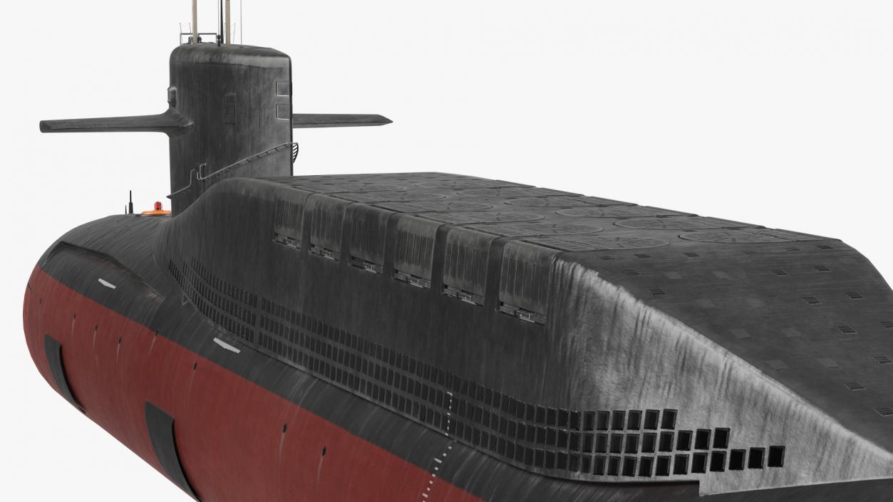 3D Jin Class Ballistic Missile Submarine Type 094 Rigged model