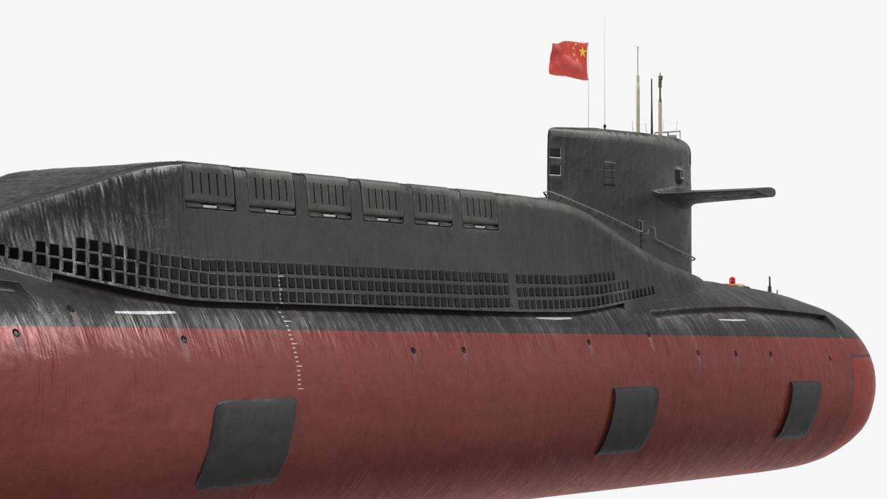 3D Jin Class Ballistic Missile Submarine Type 094 Rigged model