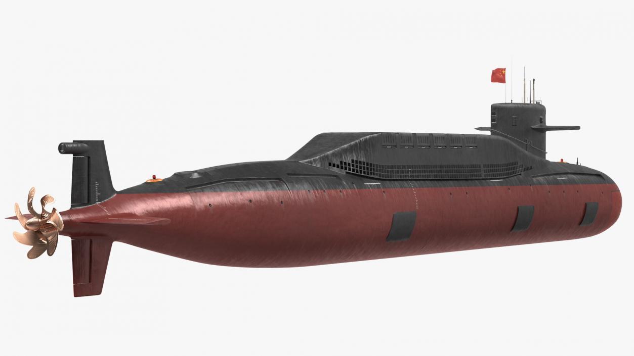 3D Jin Class Ballistic Missile Submarine Type 094 Rigged model