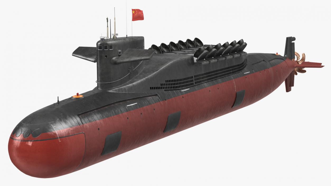 3D Jin Class Ballistic Missile Submarine Type 094 Rigged model