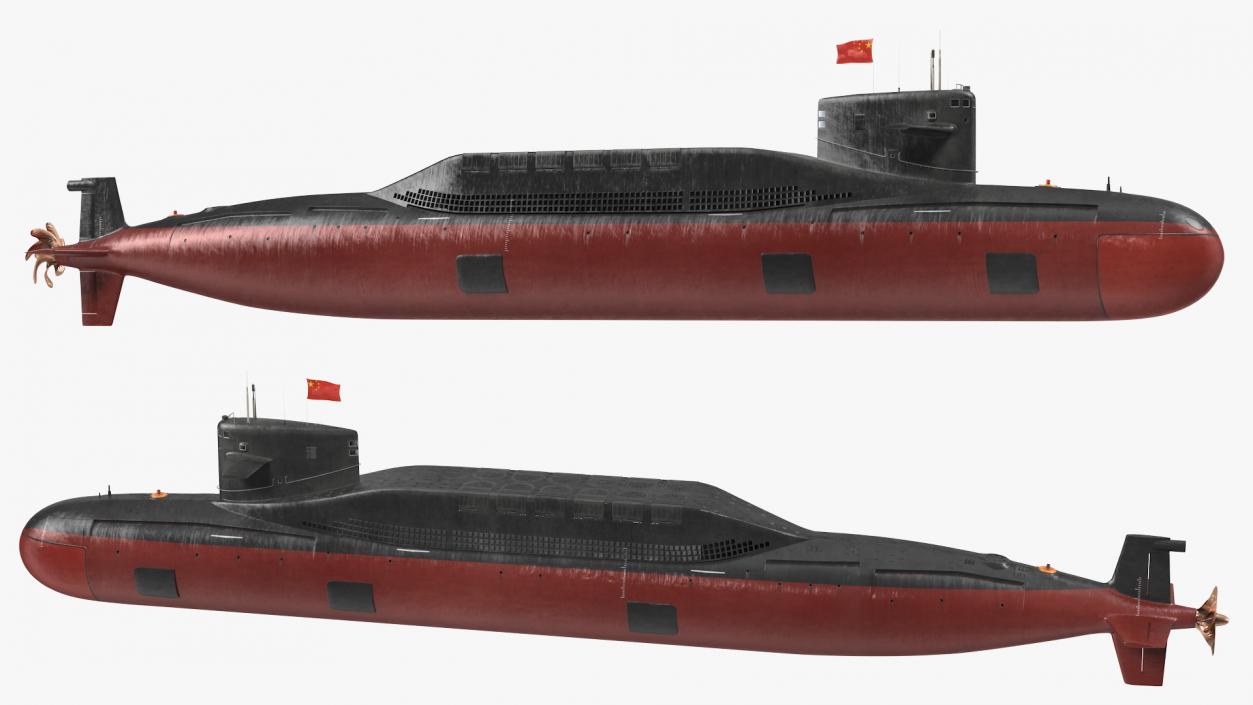 3D Jin Class Ballistic Missile Submarine Type 094 Rigged model