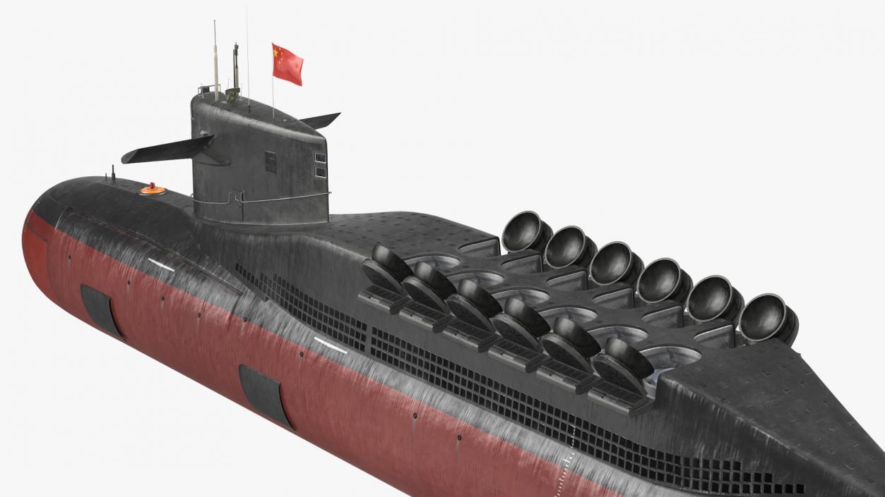 3D Jin Class Ballistic Missile Submarine Type 094 Rigged model