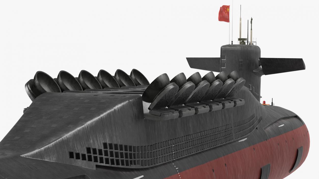 3D Jin Class Ballistic Missile Submarine Type 094 Rigged model