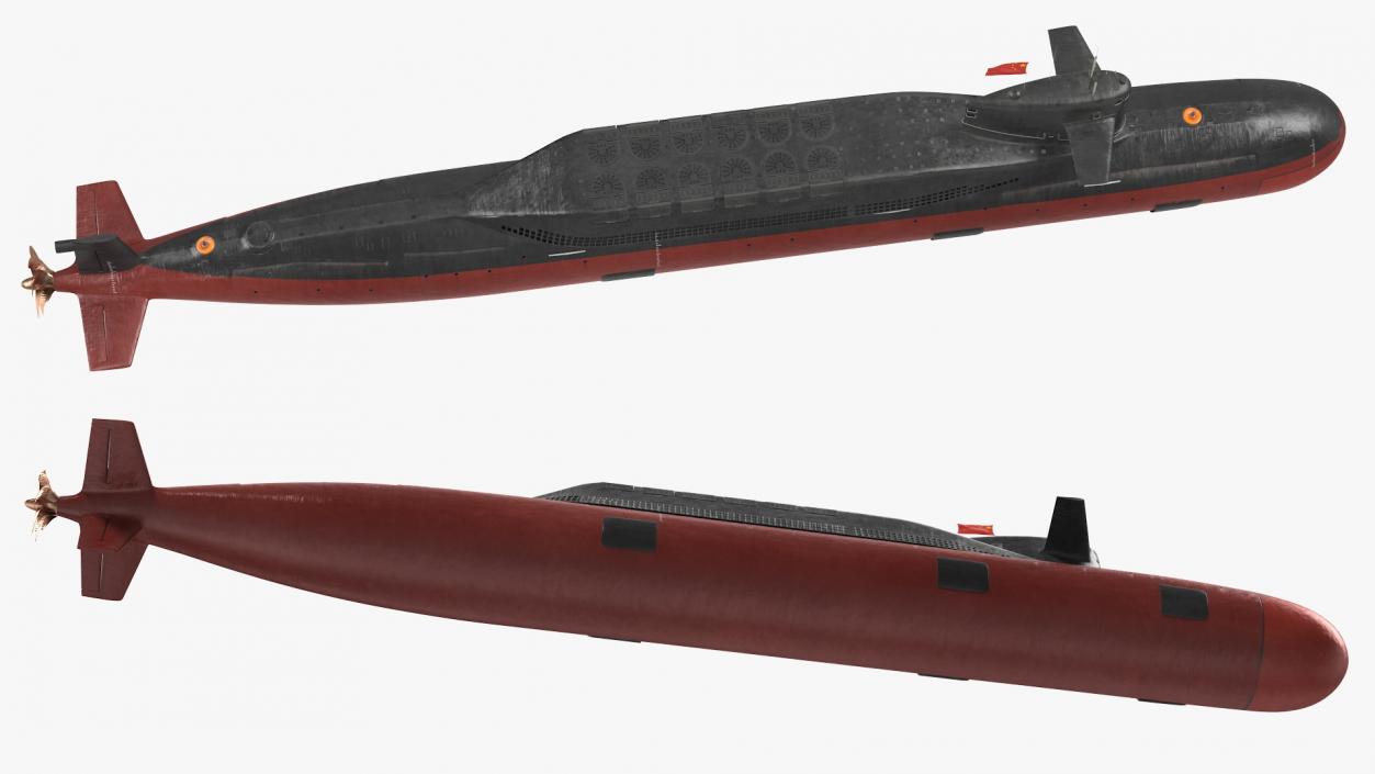 3D Jin Class Ballistic Missile Submarine Type 094 Rigged model