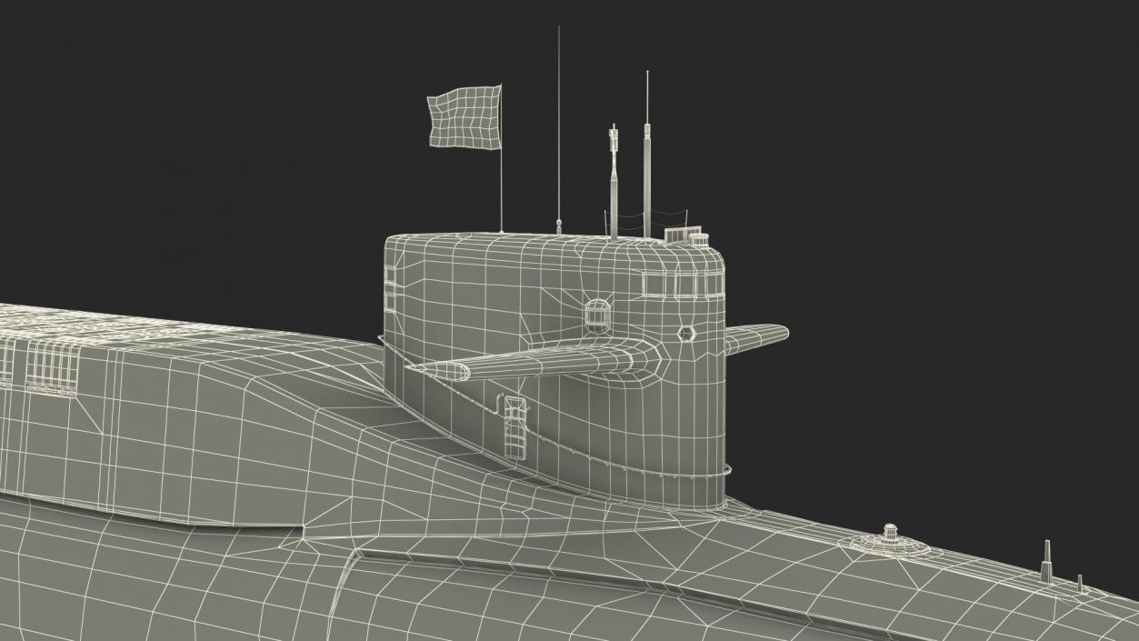 3D Jin Class Ballistic Missile Submarine Type 094 Rigged model