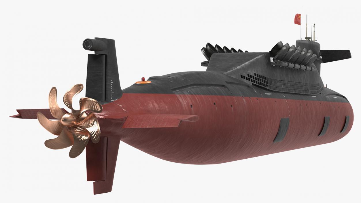 3D Jin Class Ballistic Missile Submarine Type 094 Rigged model