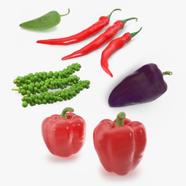 3D Fresh Peppers Collection 4