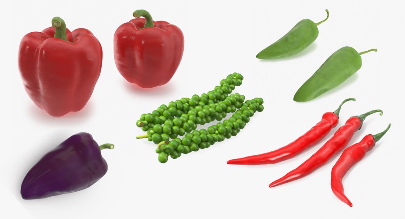 3D Fresh Peppers Collection 4