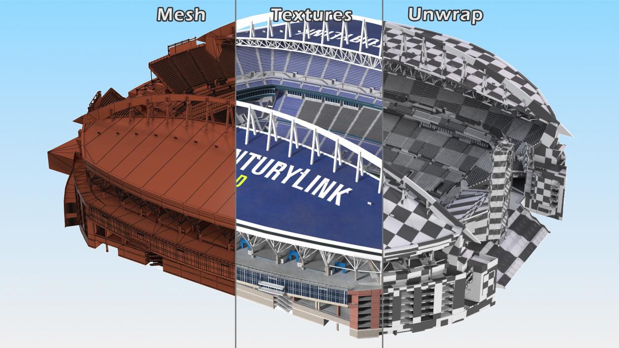 3D Lumen Field Multi Purpose Stadium model