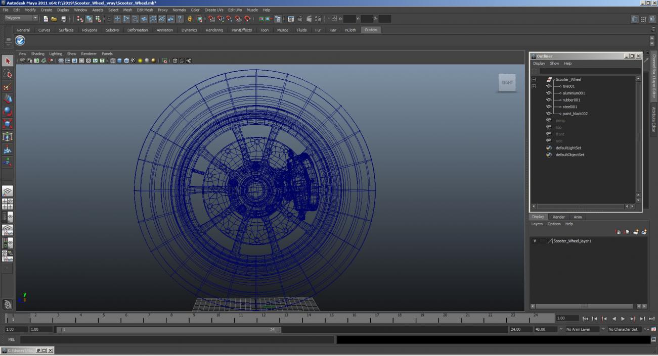 3D Scooter Wheel model