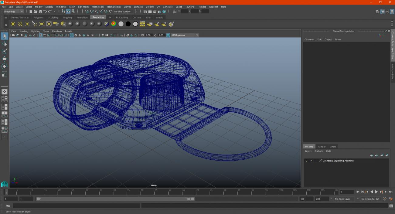 3D Analog Skydiving Altimeter