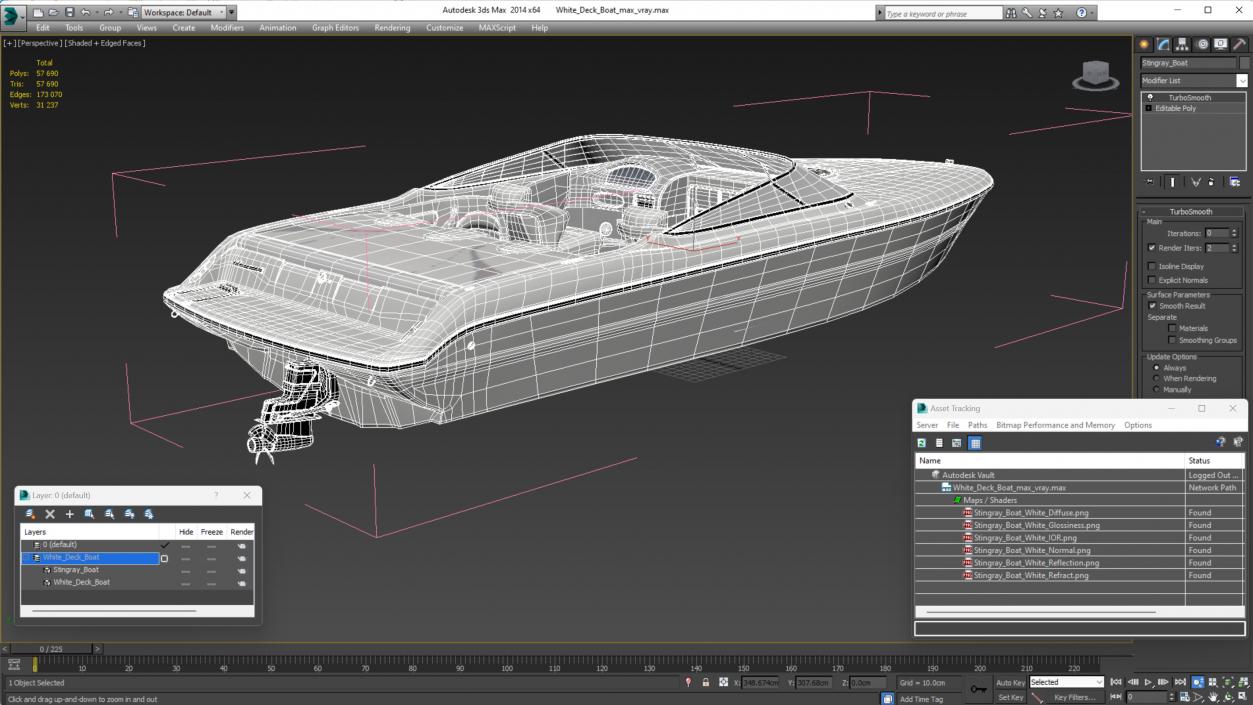 3D model White Deck Boat