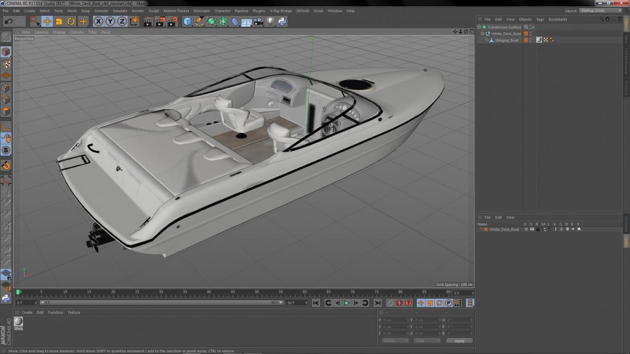 3D model White Deck Boat