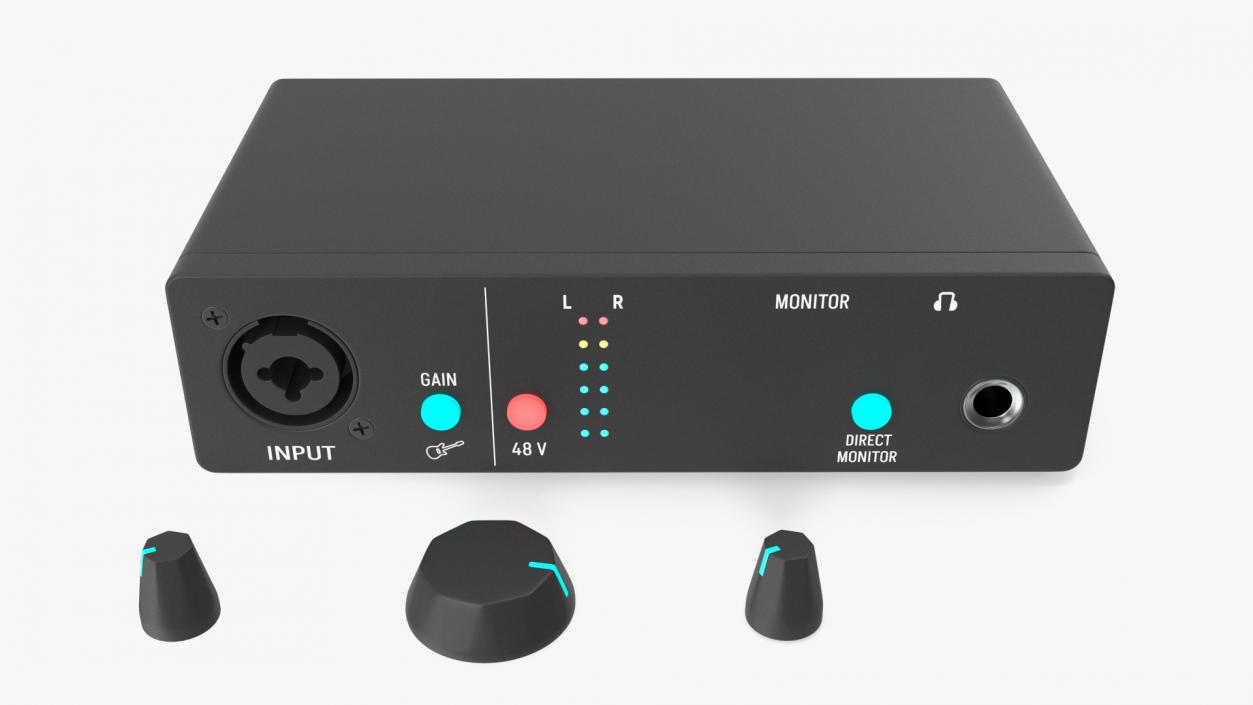 3D Portable USB Audio Interface model